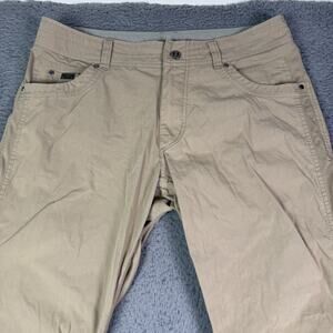 Kuhl Radikl Pants Mens 36x34 Tan Cargo Stretch Hiking Travel Outdoor Workwear